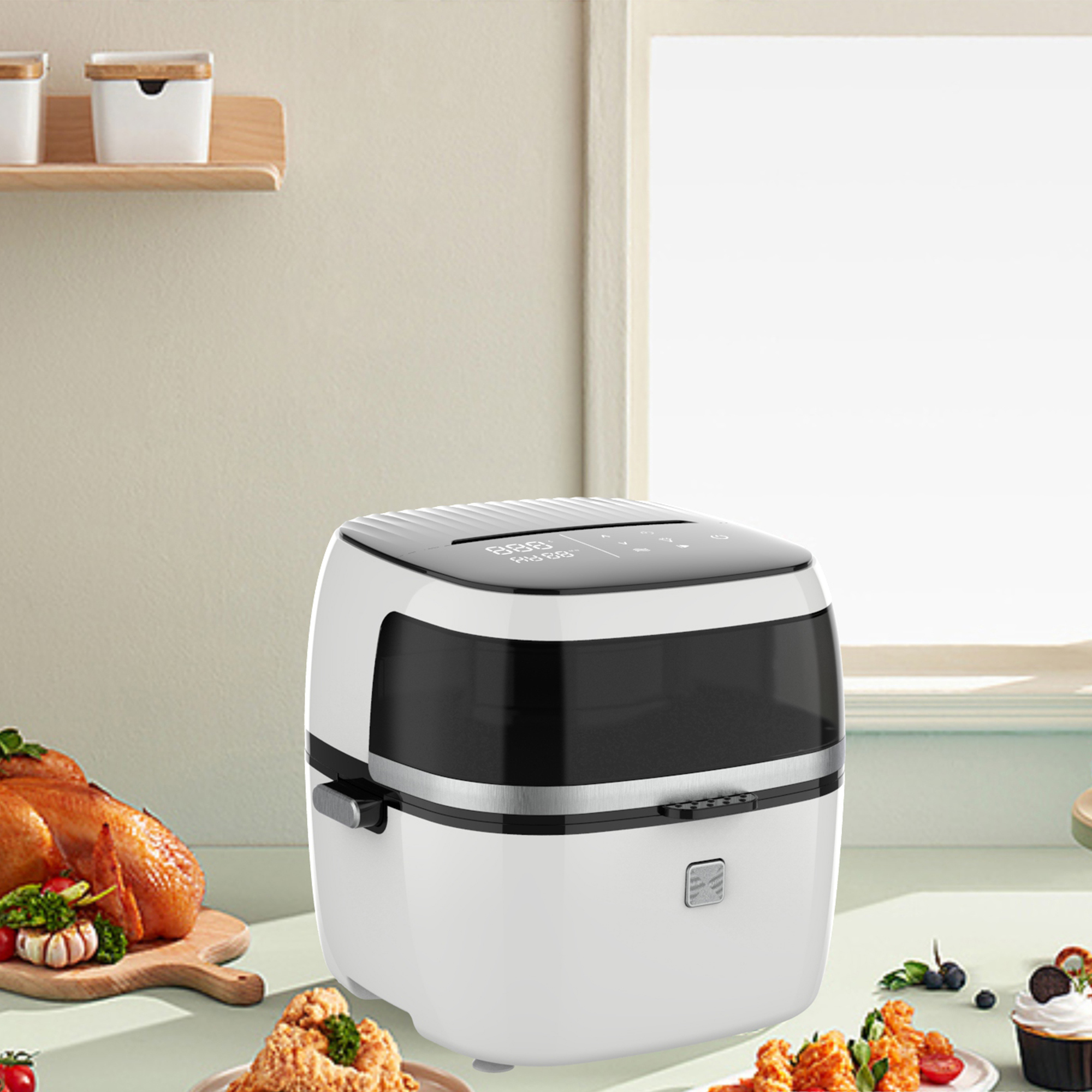 2022 Horný dotykový panel nastaviteľná teplota Elektrický vzduchový varenie stroja YYZG-650A